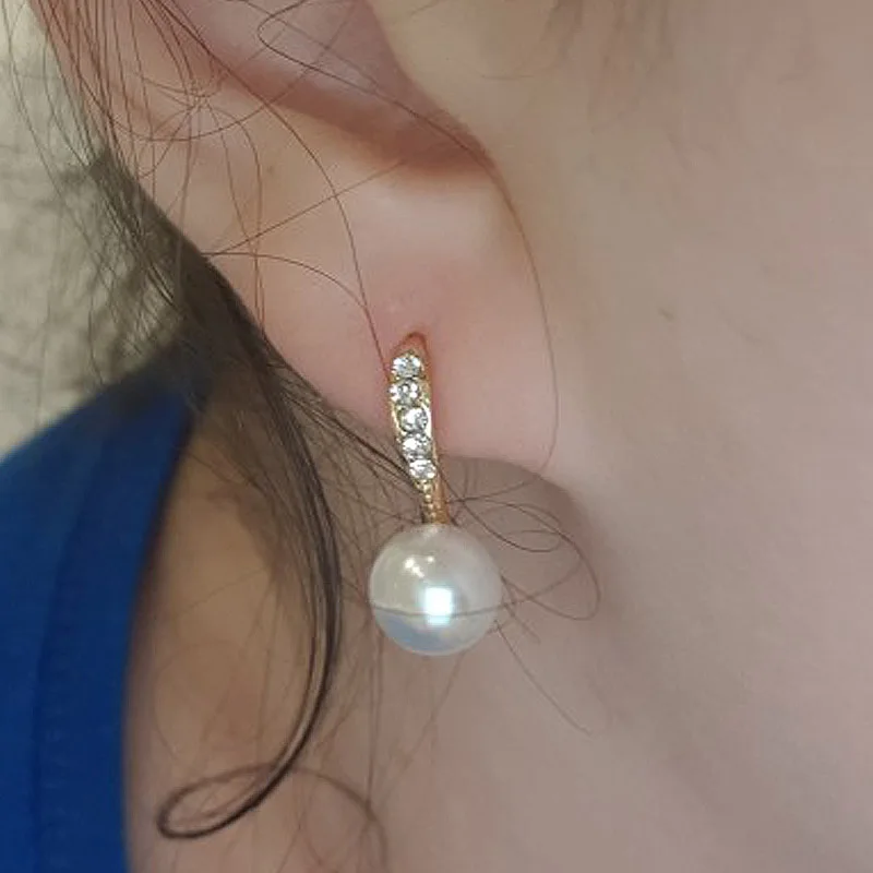 Серьги-гвоздики золотого цвета для женщин Модная бижутерия эффектные свадебные