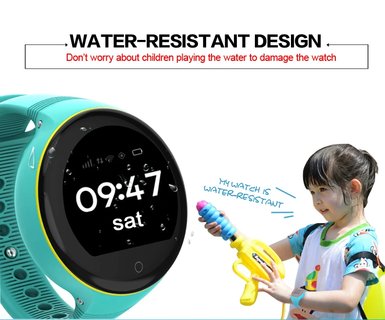Smartch S668 Waterproof Kid Smart Watch Round Screen Wristwatch GPS SOS Remote Monitoring for kids Adults iOS Android Электроника
