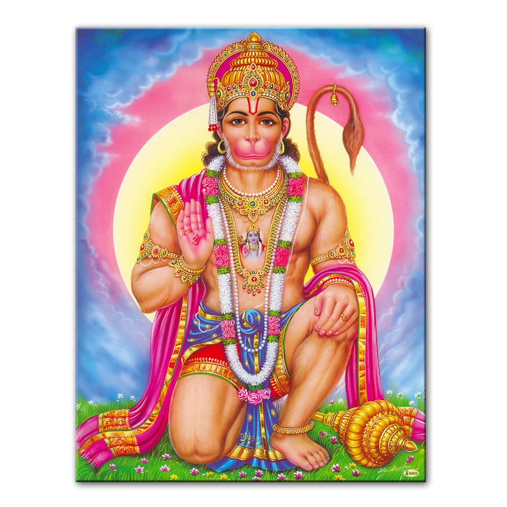 Hanuman настенные картины печать на холсте художественные рама. Lord принты Индийский