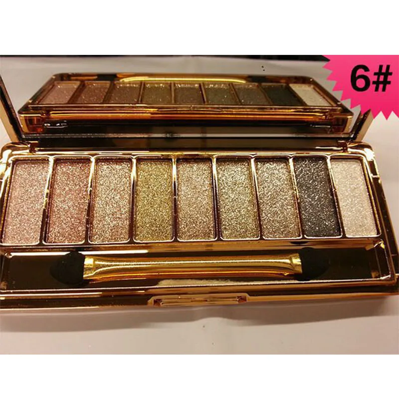 9 Цвета Мода Палитра теней Eye Shadow Flash блеск Make Up Set Для женщин алмаз яркий сияющий