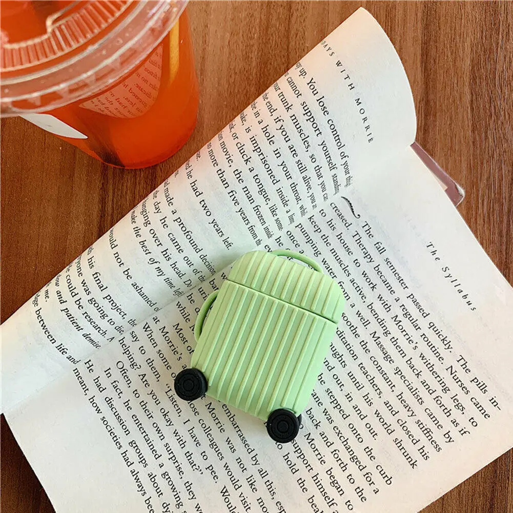 Милый багаж Bluetooth беспроводной чехол для наушников AirPods защитный Аксессуары кожи
