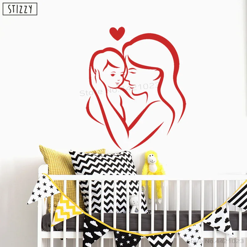 Настенная Наклейка stizzy для детской спальни настенные наклейки мамы и ребенка