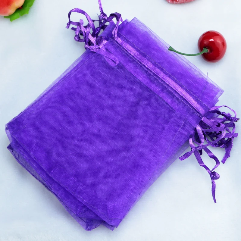 

Free Shipping 100pcs Dark Purple Organza Bags 30x40cm Large Toys Boutique Gifts Packaging Bag Party Favor Drawstring Gift Bag