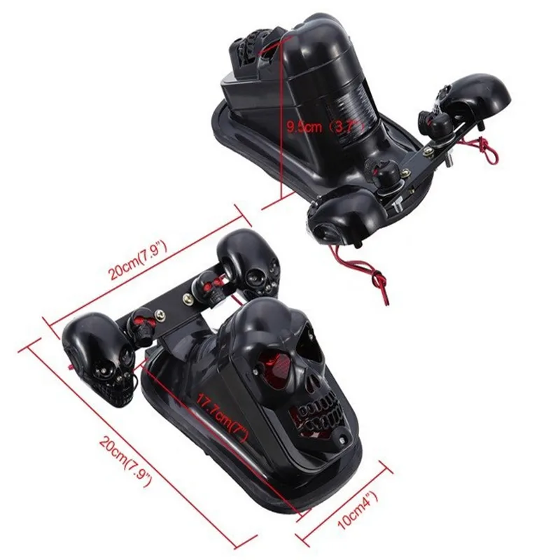 Универсальный черный сигнал для мотоцикла задний стоп-сигнал череп Harley Bobber Honda