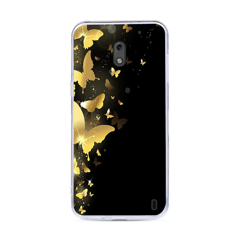 J&ampR Cute Cartoon Phone Cover For Nokia 2 Nokia2 TA-1029 TA-1035 Silicone Case 1 2.1 2018 Print Back Cases Drawing |