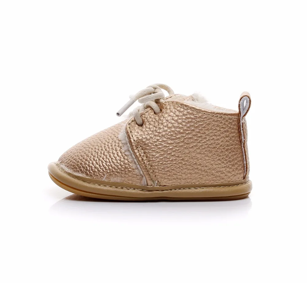 VIP Dropshiping lace up floral printing baby moccasins super warm PU leather fur winter baby shoes toddler girls boys snow boots