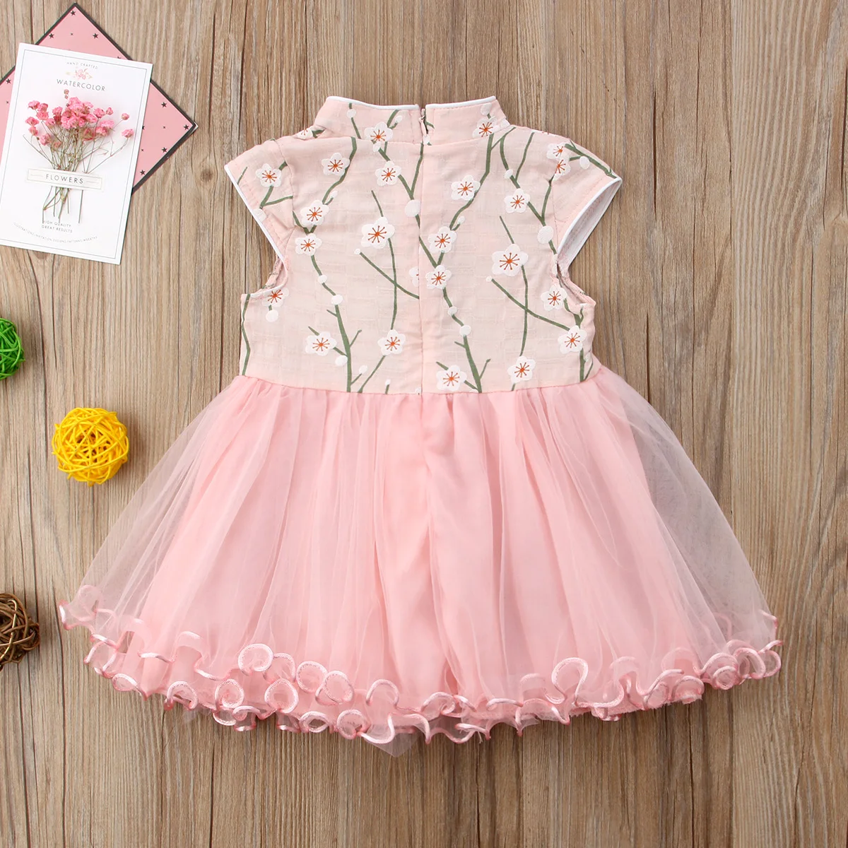 Детское платье для маленьких девочек летнее принцессы без рукавов с цветочным