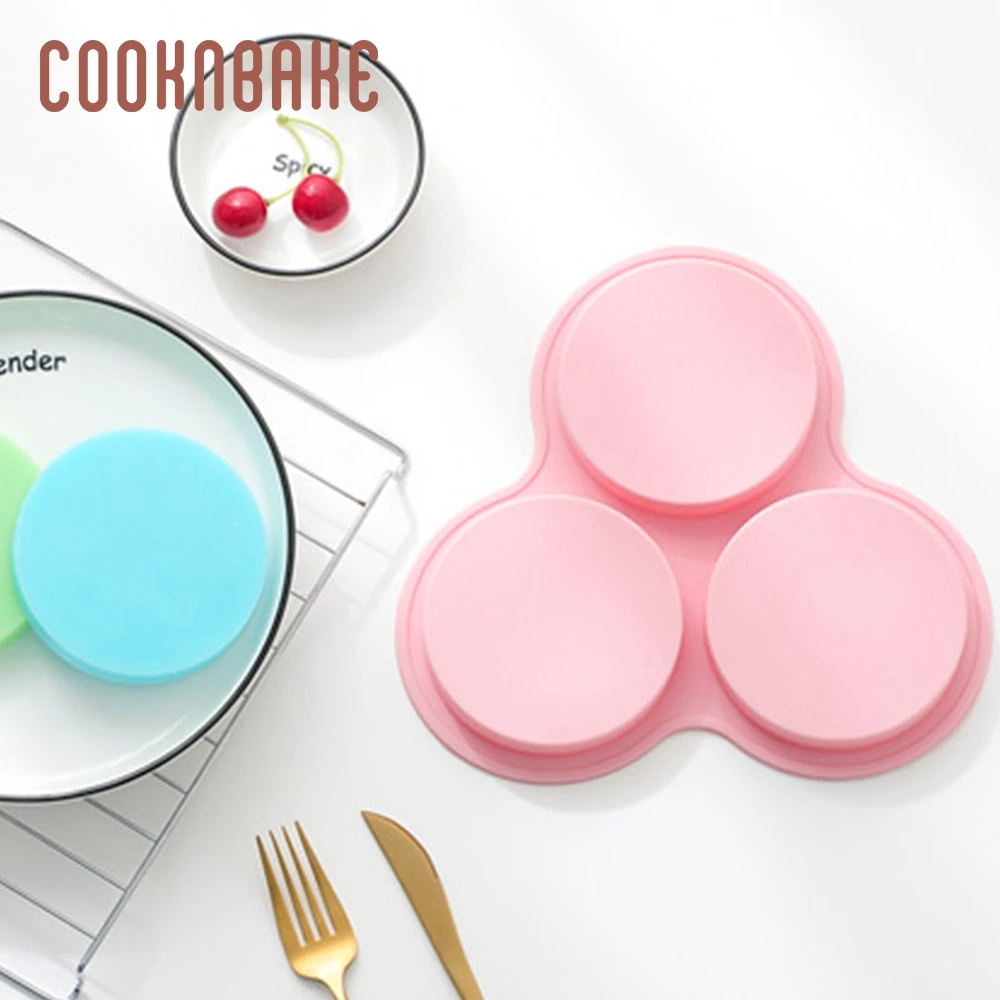 COOKNBAKE silicone mold for cake pastry baking round disc soap tool jelly pudding chocolate candy ice tray Cake Decoration form | Дом и сад