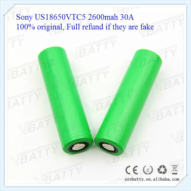 Для sony US18650VTC5 vtc5 2600mah 30a 18650 Аккумулятор Перезаряжаемый 3,7 v для электроинструментов, электронные сигареты(1 шт