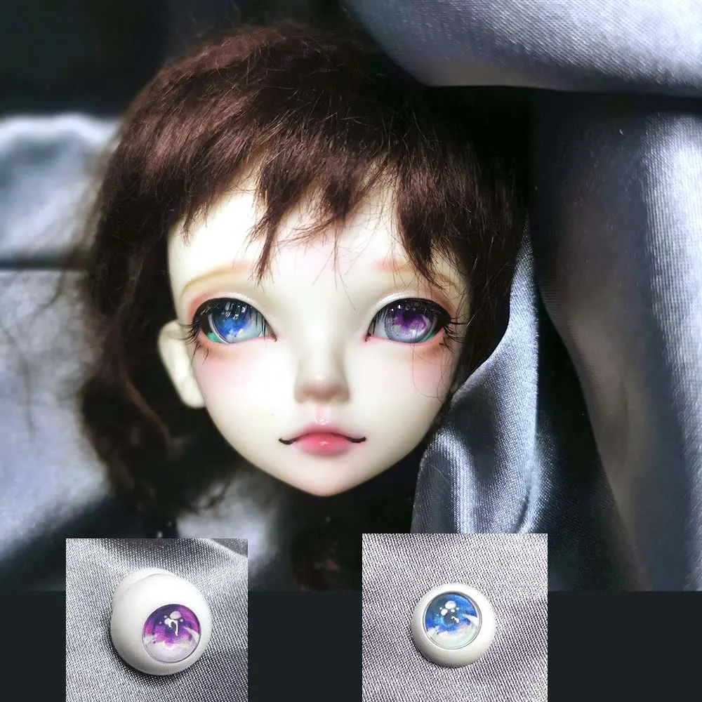 Кукла bjd с 3d рисунком глаз синяя и розовая фиолетовая голень 1/4 1/3 1/8 BJd SD MSD 10 мм 12 14