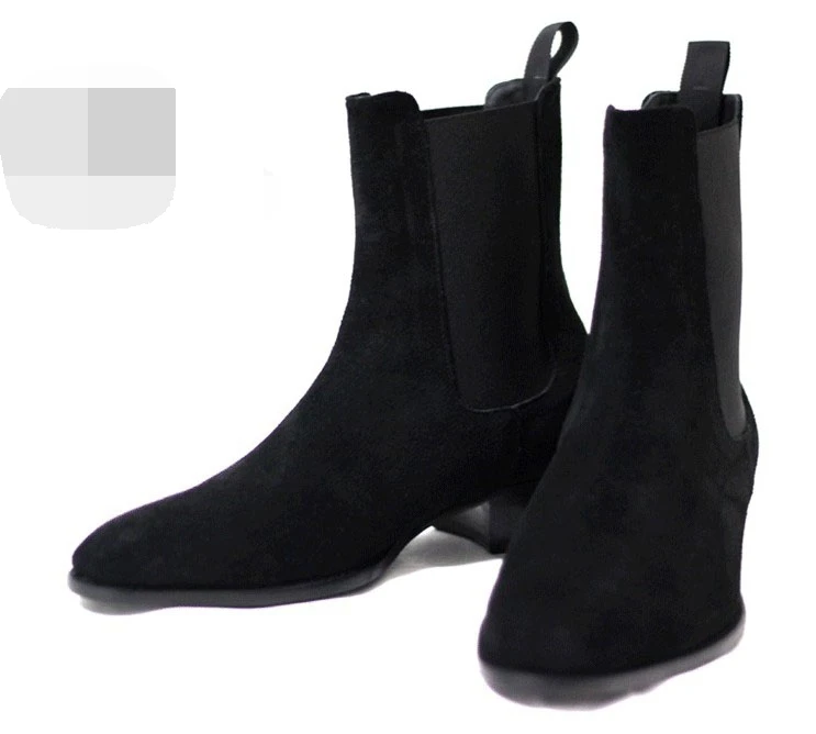 WPG/мужские ботинки-Челси большие размеры черные коричневые из натуральной кожи |