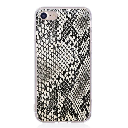 Серый Чехол для iphone 6 s Capas, силиконовый чехол с сердцем и змеиной кожей для iphone 6S iphone XS Max XR 7 8 Plus 5 5S SE, роскошный чехол s - Цвет: Серый