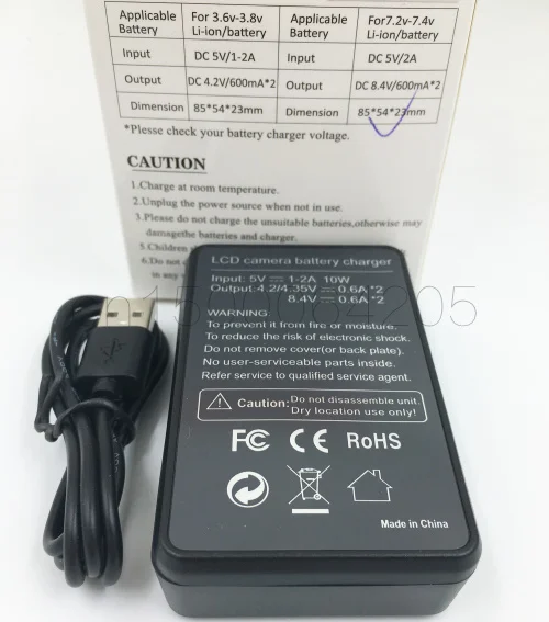 Зарядное устройство USB с ЖК-дисплеем для Nikon D850/D810/D800E/D800/D750/D610/D7200/D7100/D7000/V1 |