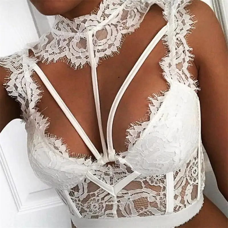 Новый летний сексуальный укороченный Топ для женщин ажурный кружевной Цветочный