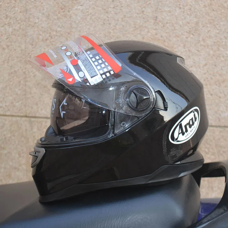 Arai полный шлем двойной объектив мотоциклетный шлем цена супер высокого класса защитные шлемы - Цвет: 1