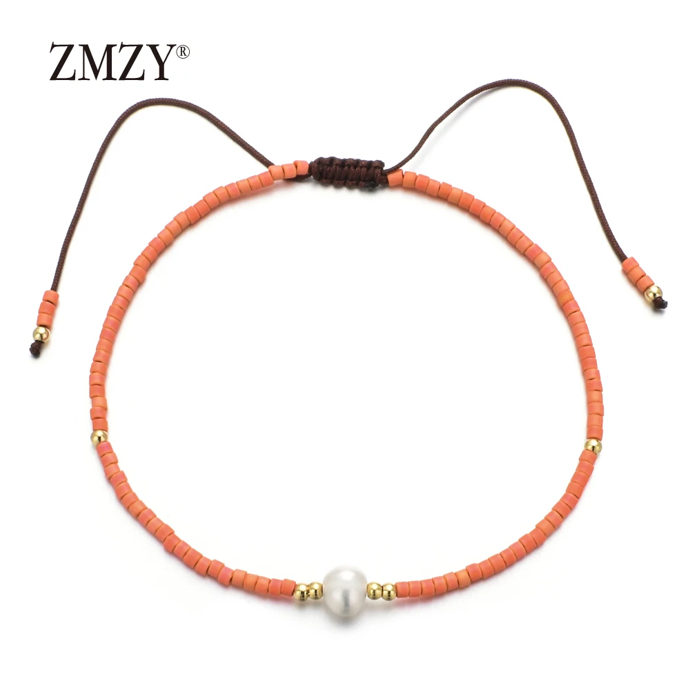 ZMZY минимализм тонкий богемный браслет Миюки женский дружбы для женщин жемчужный