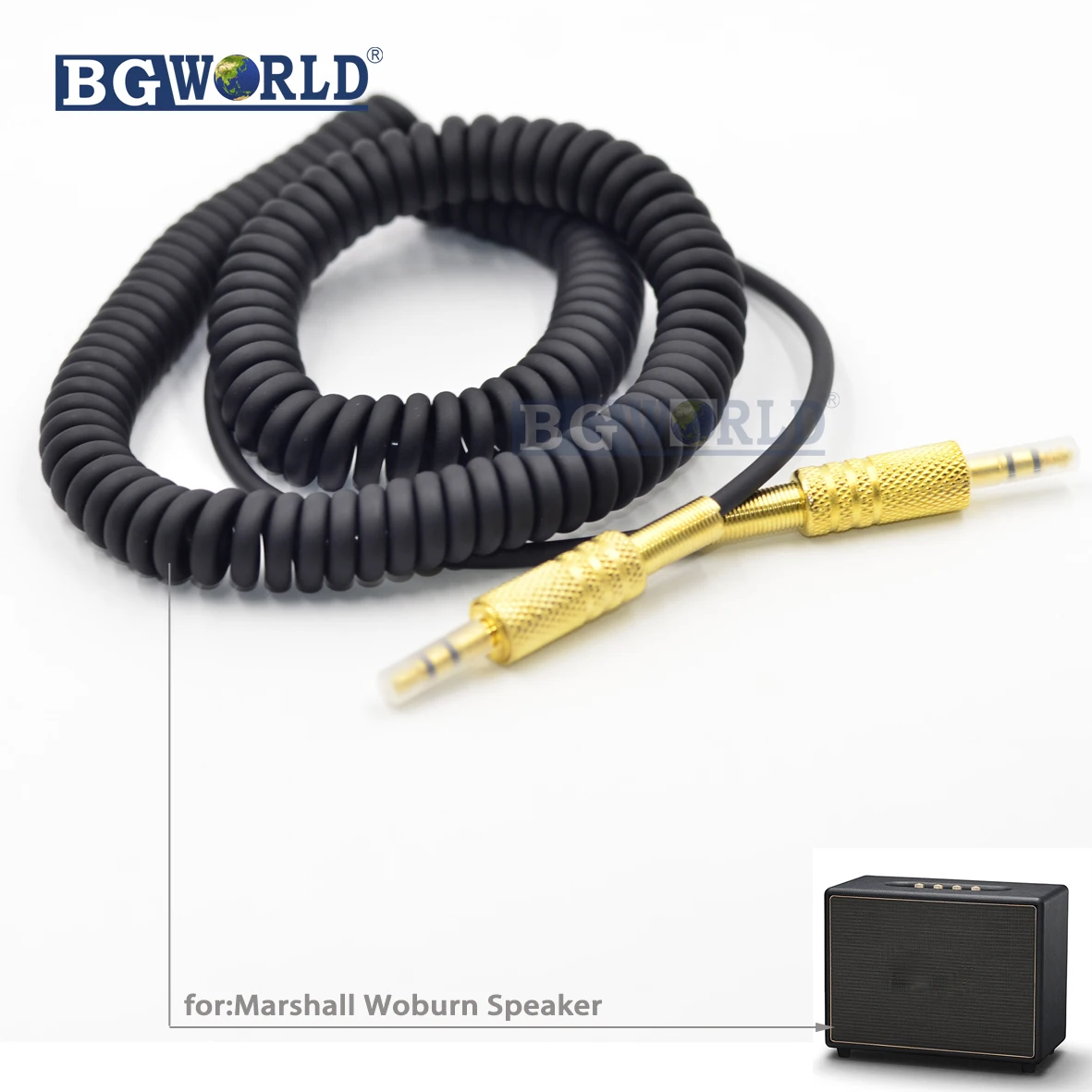 BGWORLD 3 5 мм аудиокабель с разъемом AUX Спиральный шнур для динамика Marshall Woburn новые
