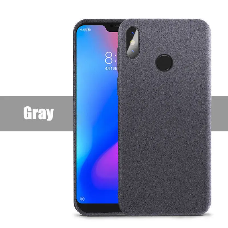Gray Чехол для Xiaomi mi A2 Lite 9 8 SE Pocophone F1 A1 mi x 2 2s Max 3 песчаник мягкий чехол для Xiao mi Red mi Note 7 6 5 Pro 7A 6A S2 - Цвет: Gray