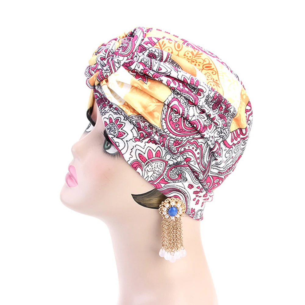 Женские Эластичные банданы с узлом модель 2019 года головной убор из Индии Женская