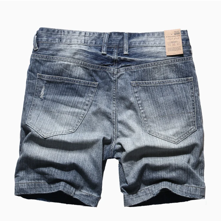 Мужские джинсы короткие брюки высококачественные мужские повседневные рваные