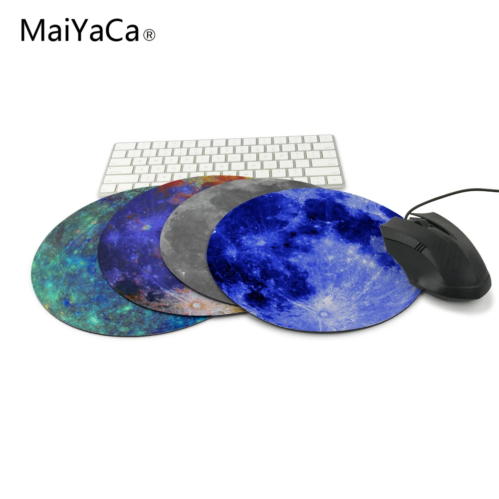 MaiYaCa новинка 2019 портативный игровой коврик для мыши в форме Луны резиновый