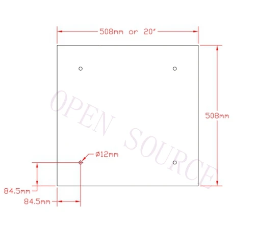Силиконовый Нагреватель Pad 508x508 мм (20 дюймов) F/ Creality CR 10 S5 3D принтеры крупный шрифт