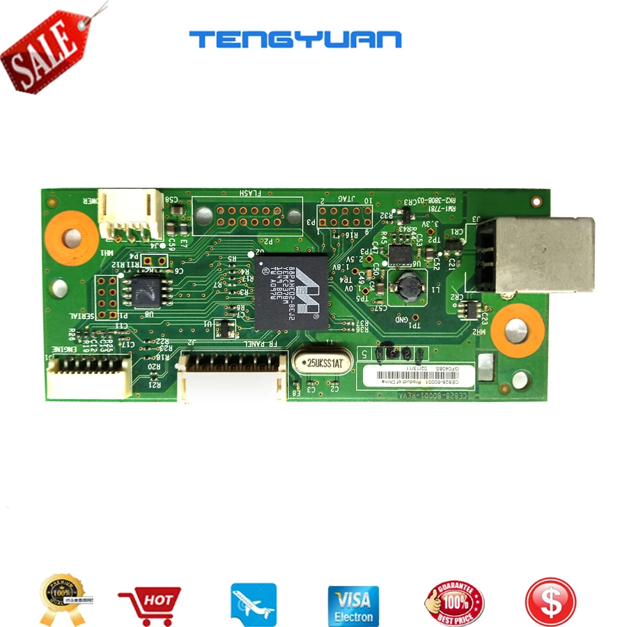 

Original CE828-60001 Logic Mainboard mother board Formatter Board for HP Color LaserJet cp1025 printer parts