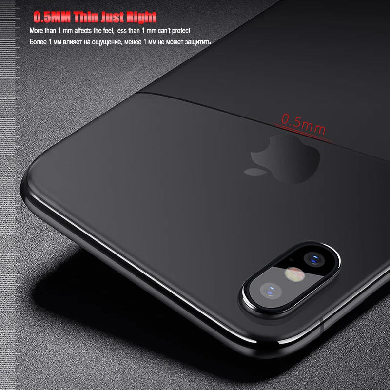 LuckGuard для iPhone Xs чехол MAX XR Тонкий силиконовый X мягкий черный матовый TPU 6 6s 7 8 Plus задняя крышка|Чехлы-накладки| |