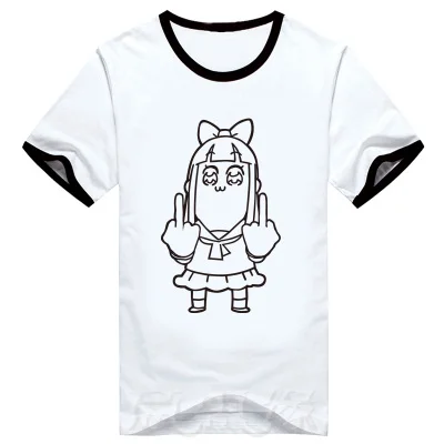 Новинка, футболка с надписью "pop Team Epic", аниме, поп пипи, модная мужская одежда, футболка с коротким рукавом, топы - Цвет: 10