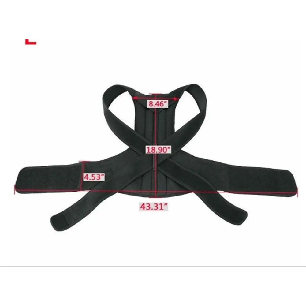 Back Posture Shoulder Corrector Brace Belt Therapy Men and women anti-humpback correction belt adjustable body shaping corrector | Спорт и
