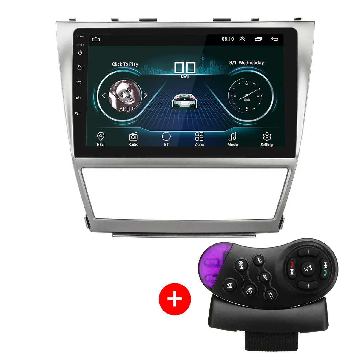 with remote control 10," для Android 8,0 gps Автомагнитола стерео плеер головное устройство для Toyota Camry 2006 2007 2008 2009 2010 2011 рулевое колесо Contro - Color: with remote control