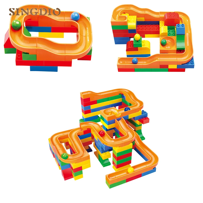 109 шт. детский строительный блок DIY Строительство мраморная гонка бег лабиринт