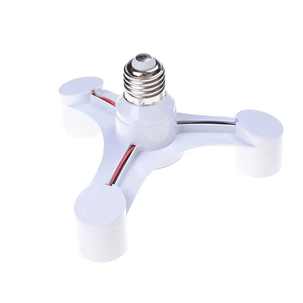 Гнездо лампы 3 в 1 цоколь сплиттер Светодиодная лампа адаптер держатель для E27 до