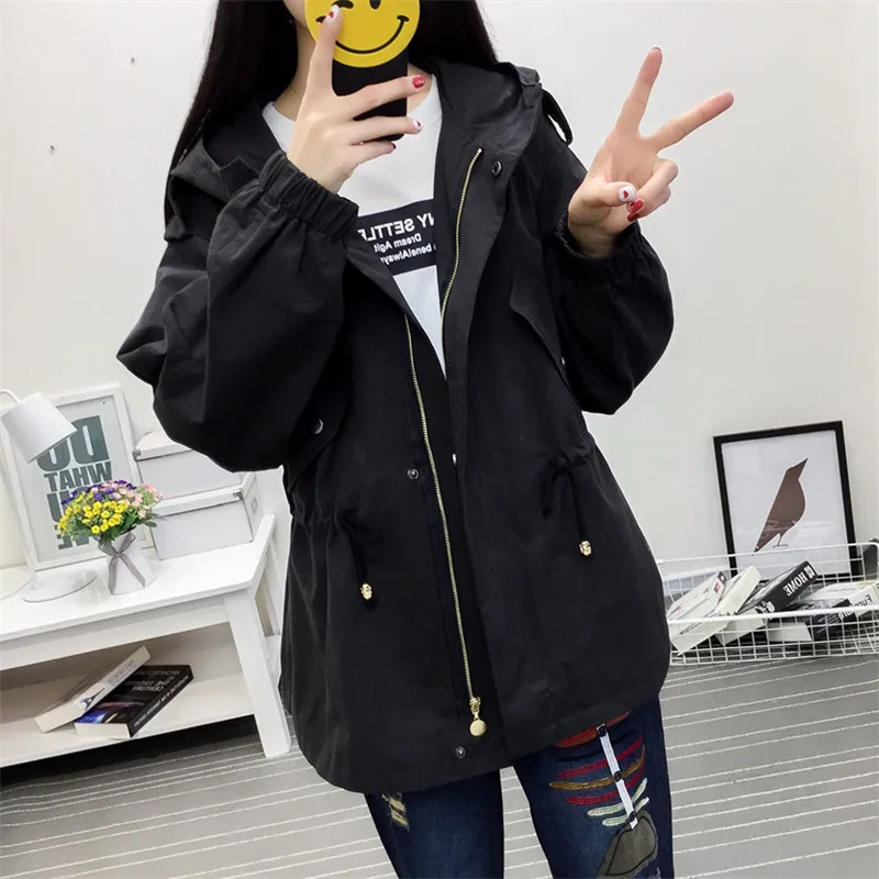 Новинка 2019 Женский Тренч на весну и осень женское повседневное пальто средней