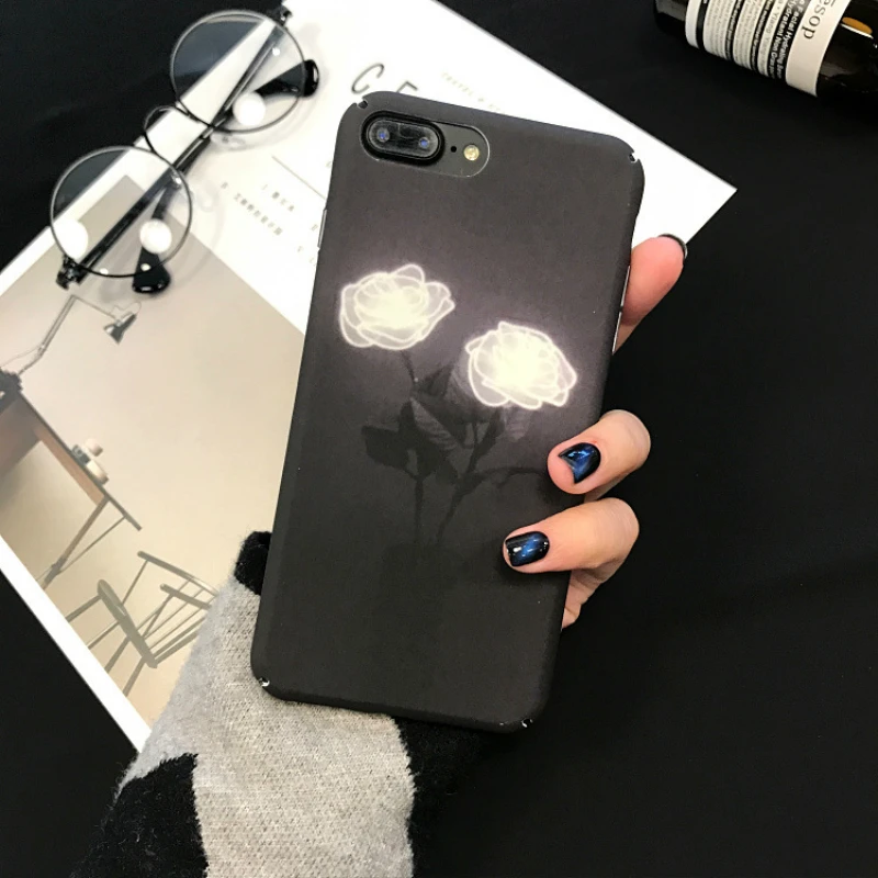 Чехол для телефона в стиле ретро с розами iPhone 6 6S 7 8 Plus Роскошный чехол простые
