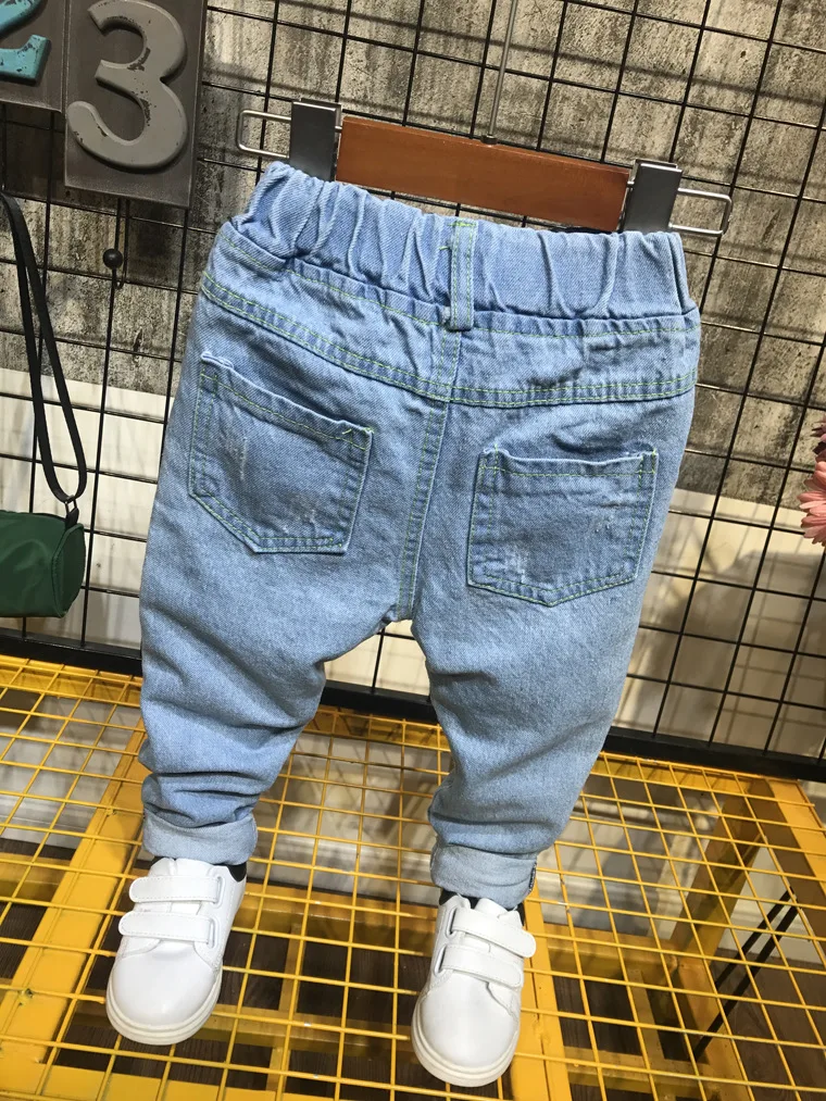 Джинсы WLG для мальчиков Детские демисезонные рваные джинсы в стиле пэчворк с