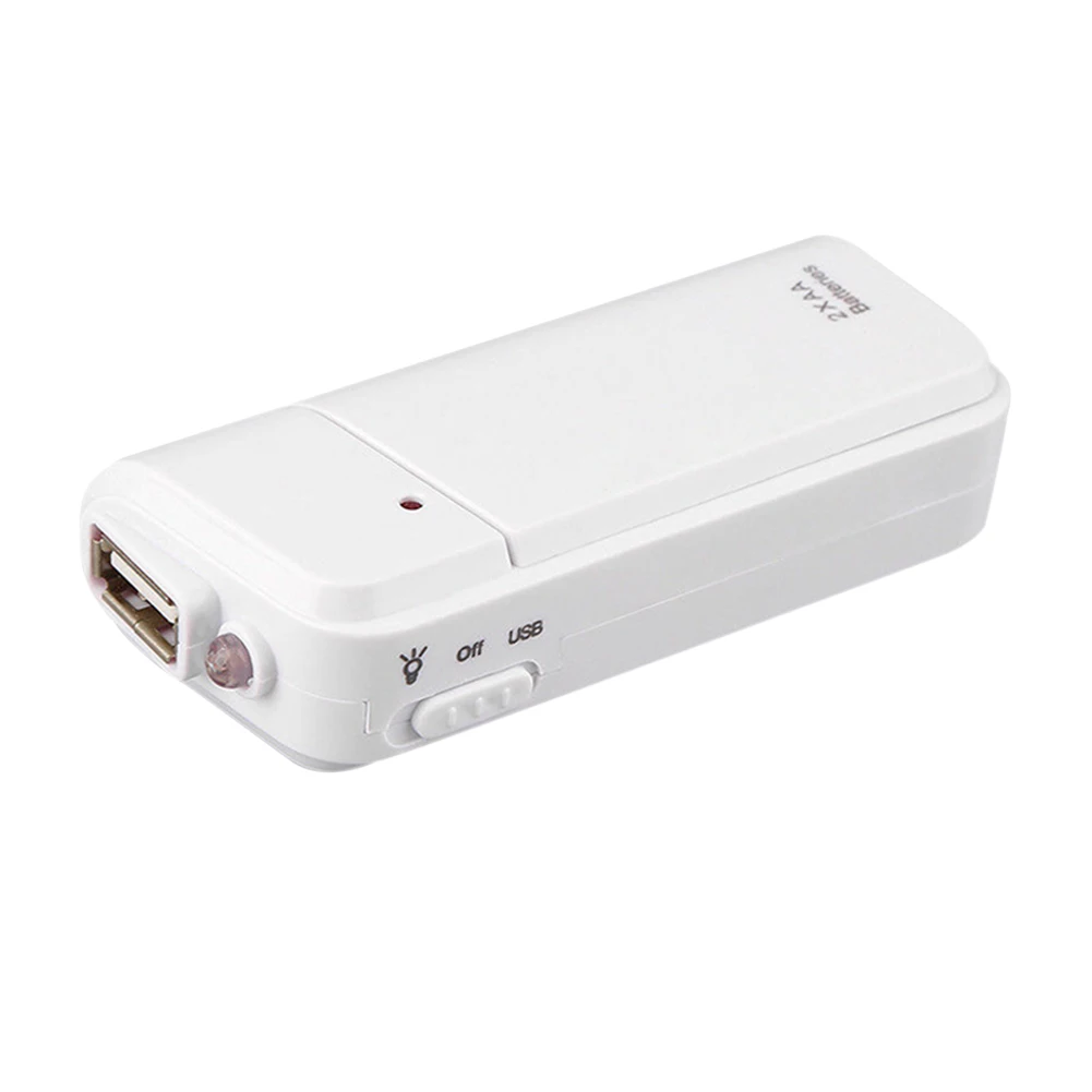 Универсальный портативный USB аварийный 2 AA батарея удлинитель Зарядное