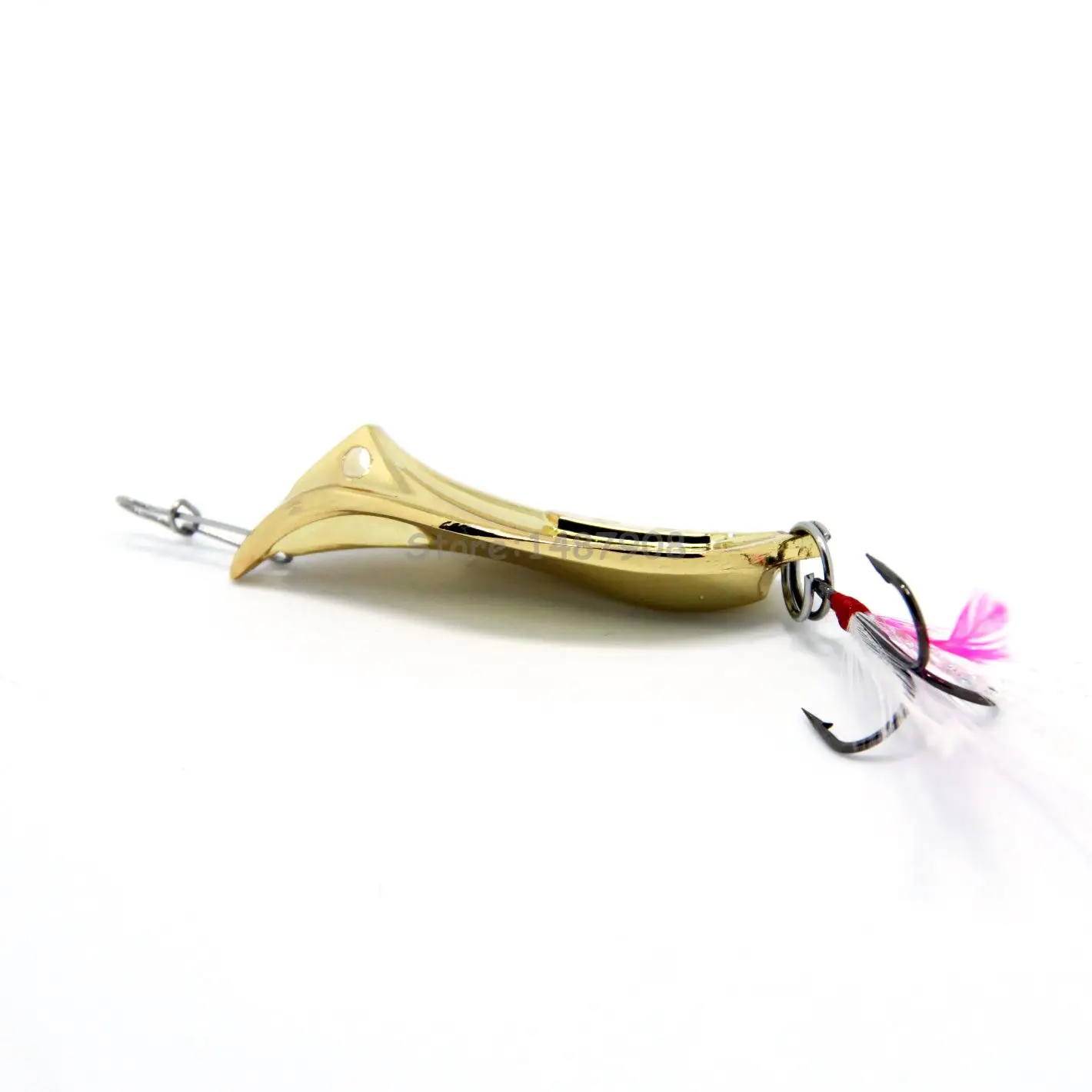 Блесна рыболовная SAMSFX металлическая серебристая/Золотистая с блестками 15 г