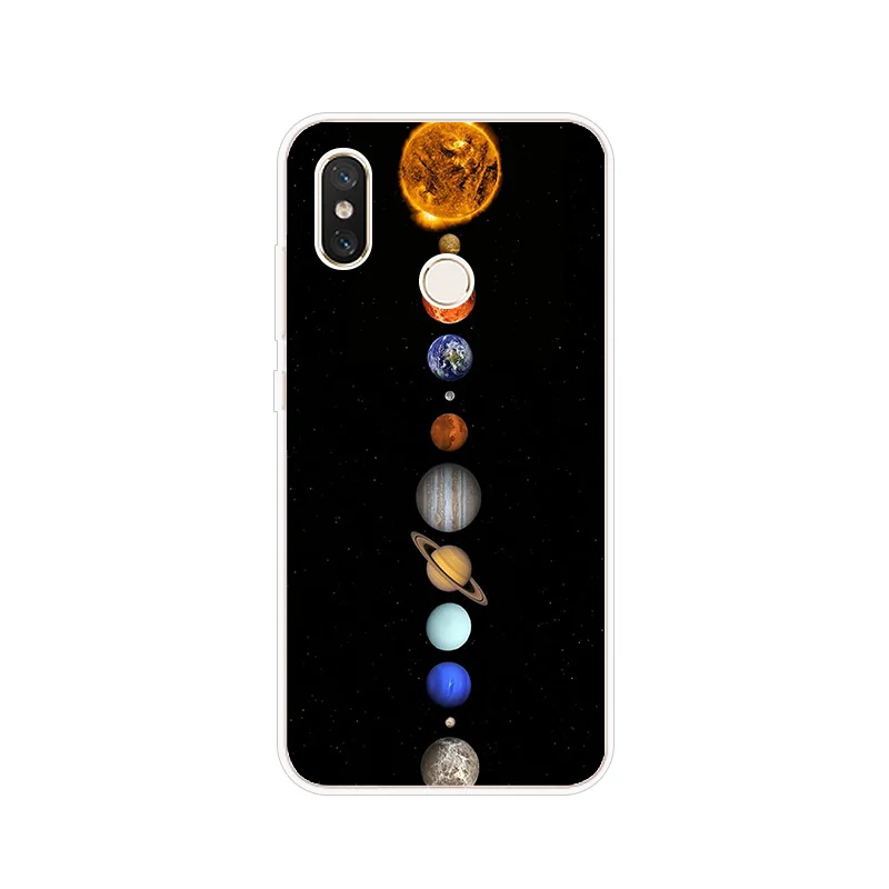 Universe Milky Way Silicone Phone Case For Xiaomi Mi 5X A1 A2 6 6X Note 3 8 9 SE Lite Pro Mix 2 S Pocophone F1 Cover |