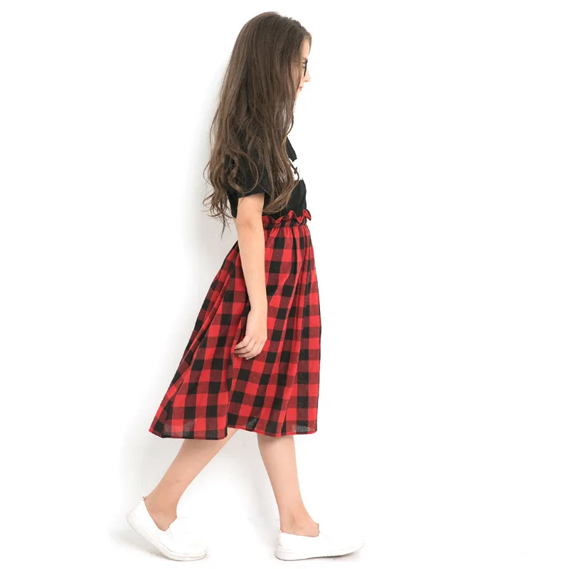 

10 12 years children's summer wear dress suit two-piece set