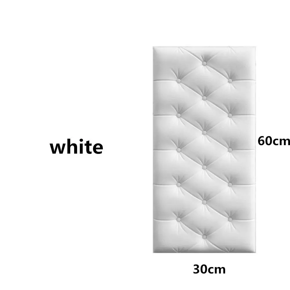 white Yfashion 3D обои самоклеящиеся водонепроницаемые обои ПЭ пена 3D подходит для гостиной спальни детской комнаты домашний декор - Цвет: white