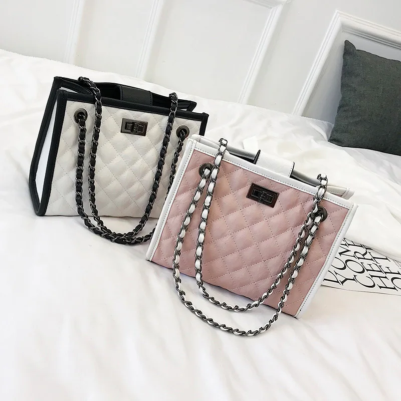 Bags For Women 2019 PU Leather Shoulder Ladies Handbag Luxury Brand Chain Cross Body Large Shopping Tote Bag Woman | Багаж и сумки