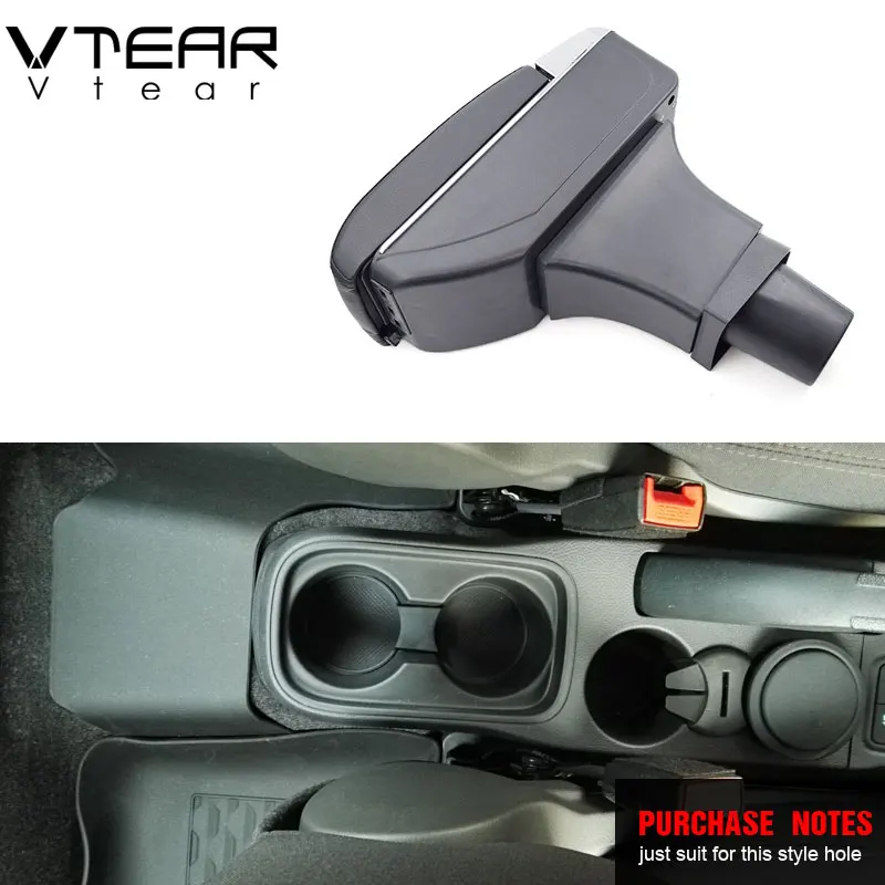 Vtear для ford Ka+ Plus аксессуары подлокотник автомобильный подлокотник кожаный ящик для хранения ABS usb центральная консоль для автомобиля-Стайлинг интерьера