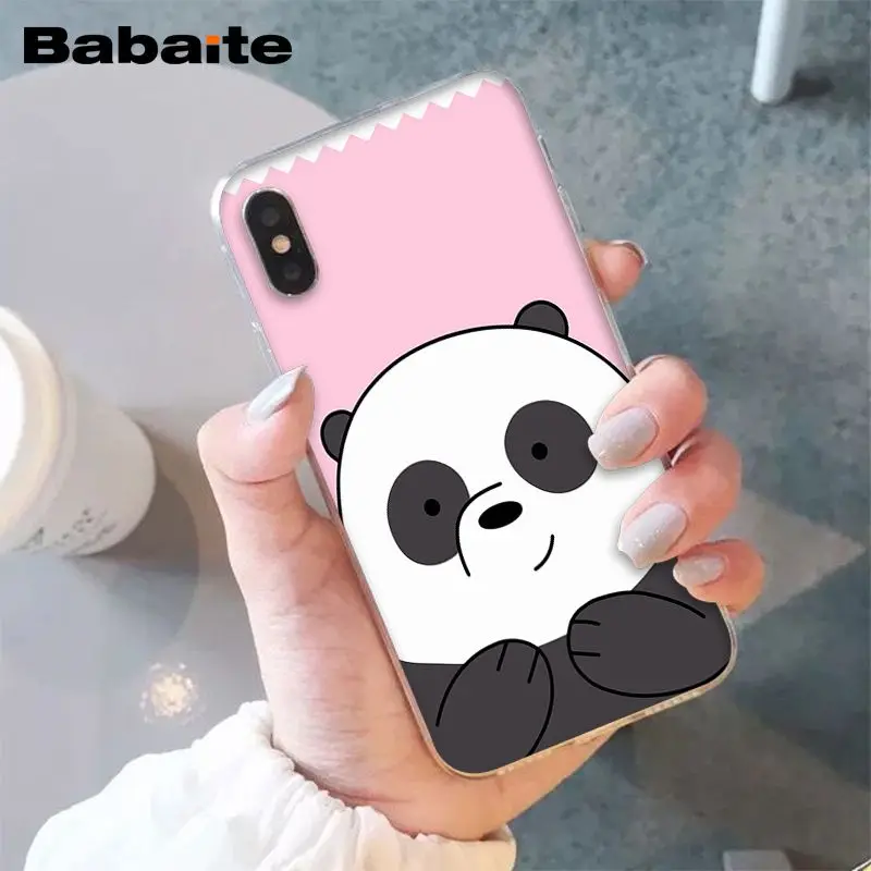 A9 Babaite три милых медведя панда мультфильм DIY Роскошный Высокий протектор на конце чехол для iPhone 5 5Sx 6 7 7plus 8 8Plus X XS MAX XR - Цвет: A9