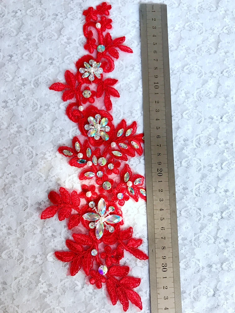 Пришивные блестящие нашивки размером 34*12 см|sew on applique patches|lace sewing appliquelace |