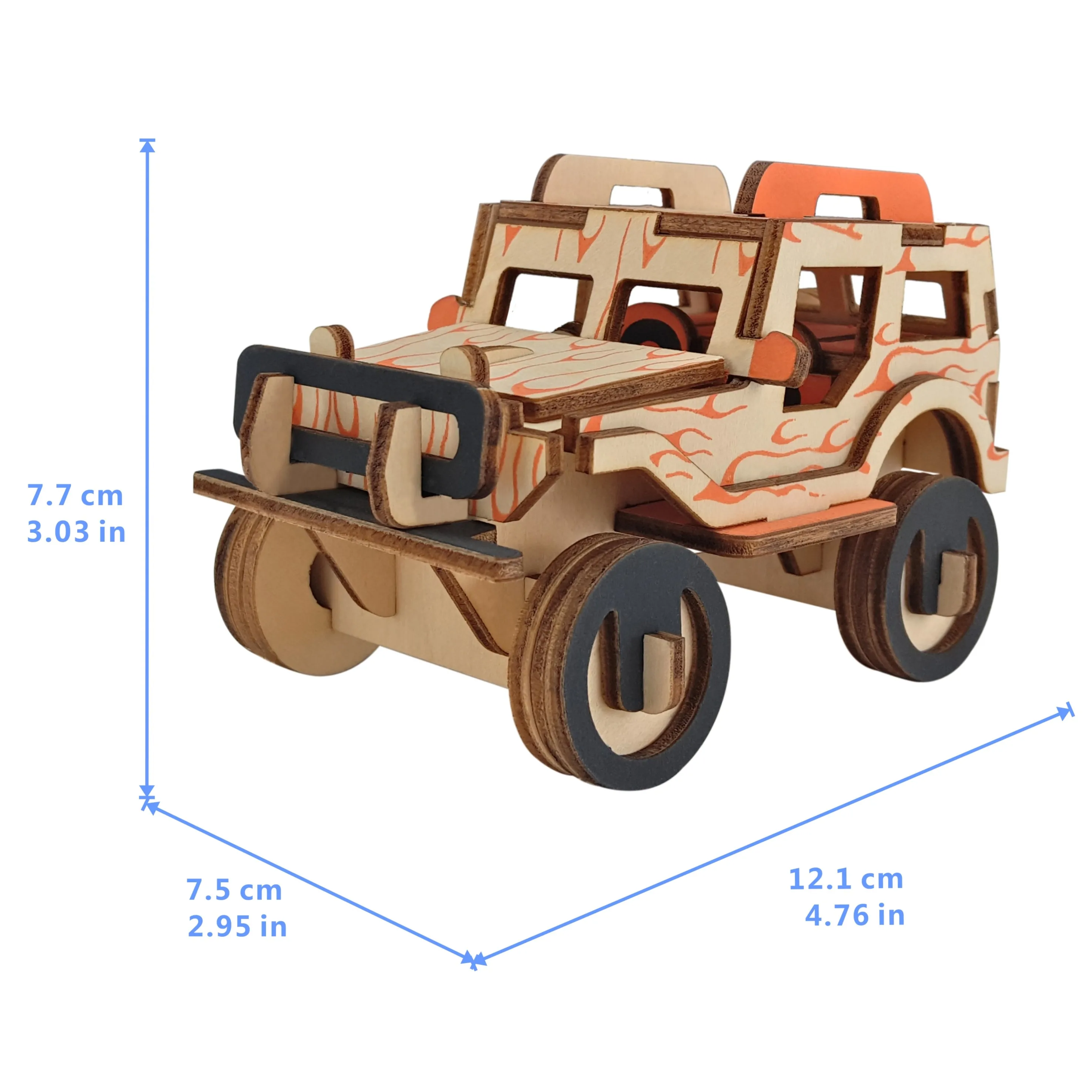 Лазерная резка 3D деревянные головоломки автомобиль джип DIY сборки Дети Обучающие деревянные игрушки для детей мальчиков