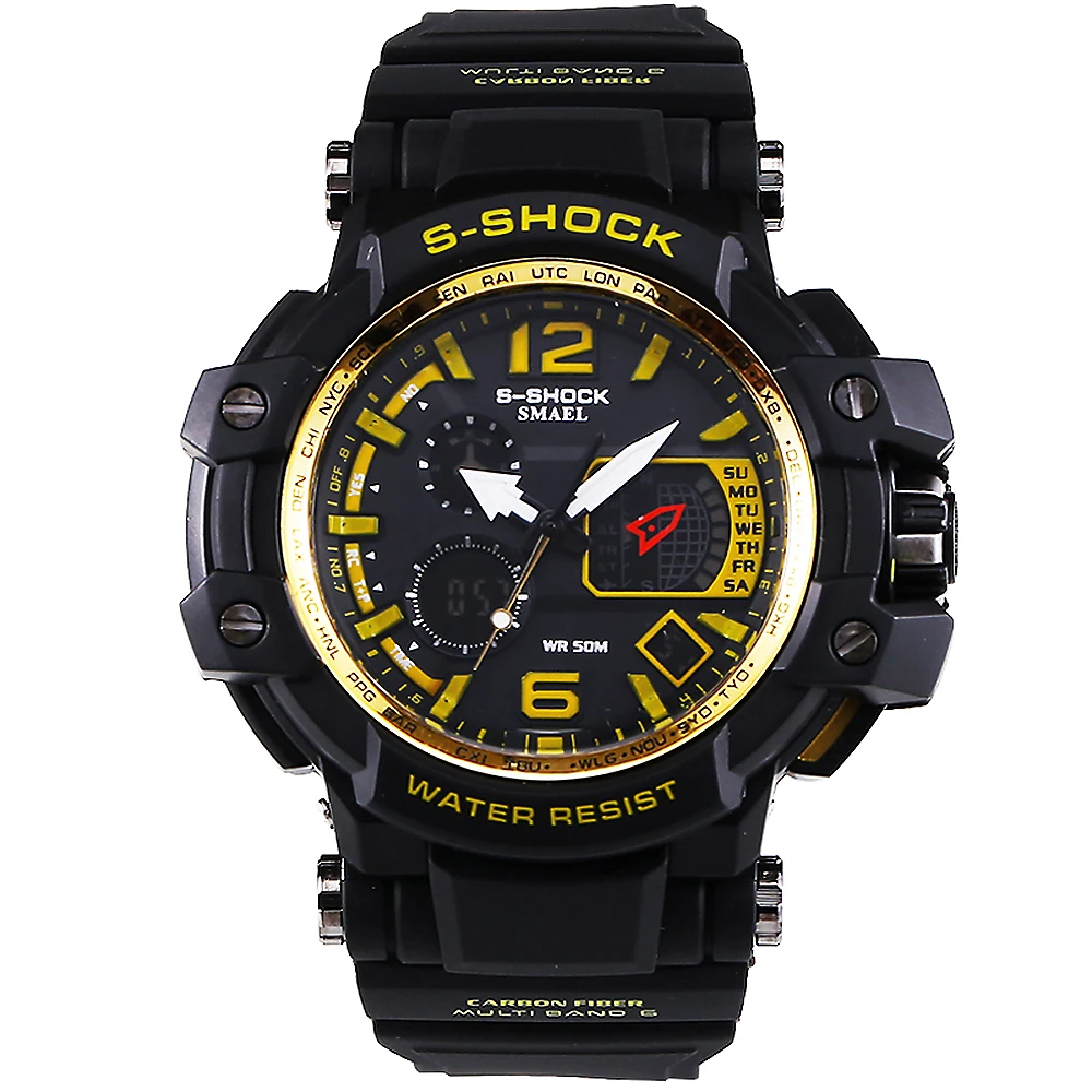 Мужские спортивные часы люксовый бренд G Style S SHOCK наручные цифровые аналоговые