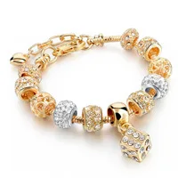 Szelam полые мяч браслет для женщин золото цвет браслеты Винтаж Jewelry SBR160023