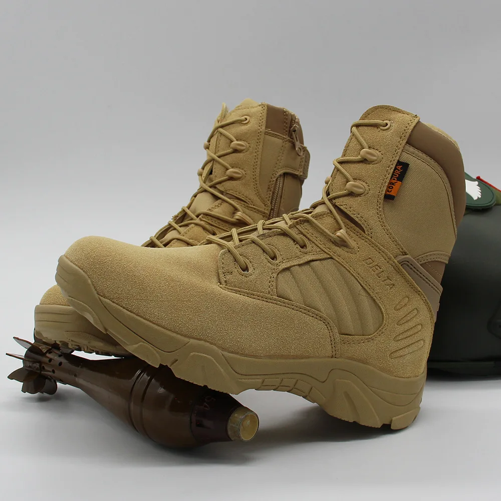 Армейские ботинки delta для спецназа на молнии сбоку быстрой подготовки пустыни