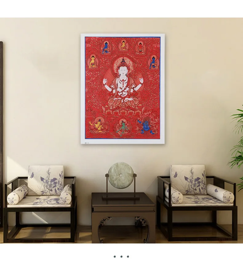 Thangka в этническом стиле, декоративная живопись, гостиная, настенные украшения, живопись, особенности тибетской культуры, картины